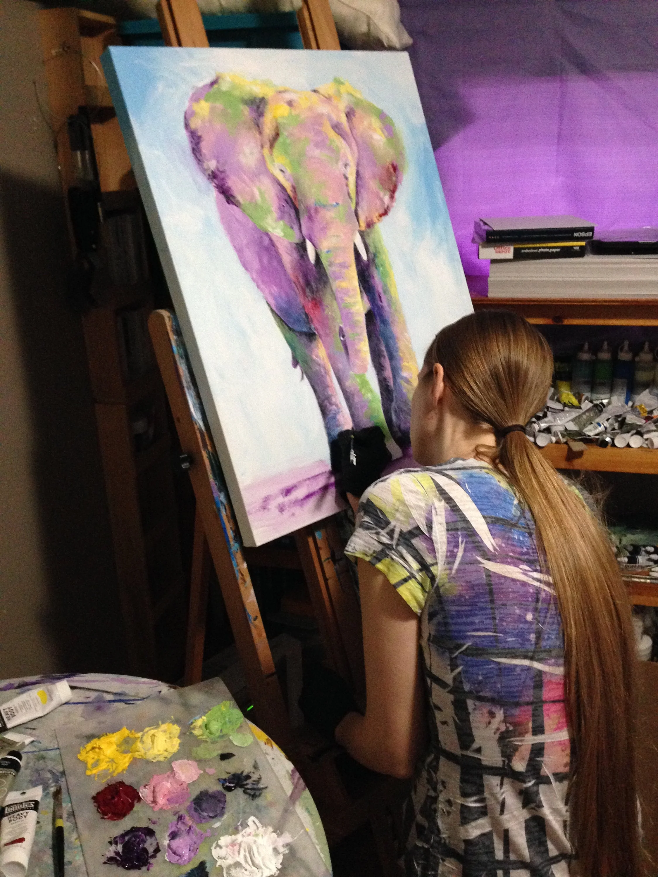 Elephant Titan Painting - 26x32" - Image 6
